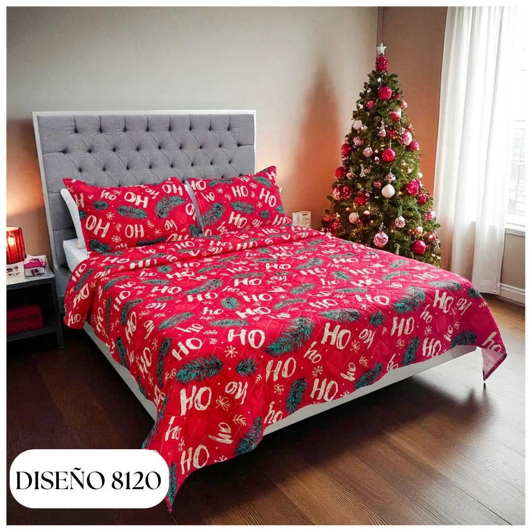 EDREDÓN NAVIDEÑO UNIFAZ DOBLE🎅✨