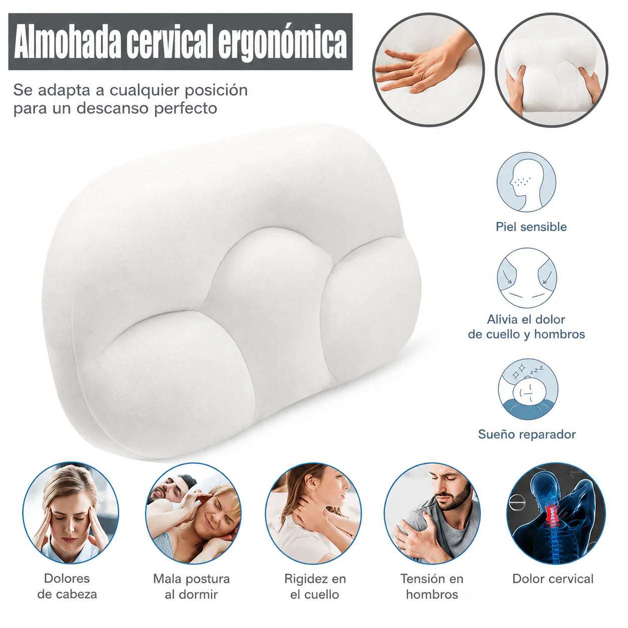 Almohada Cervical Ergonómica CerviZen™